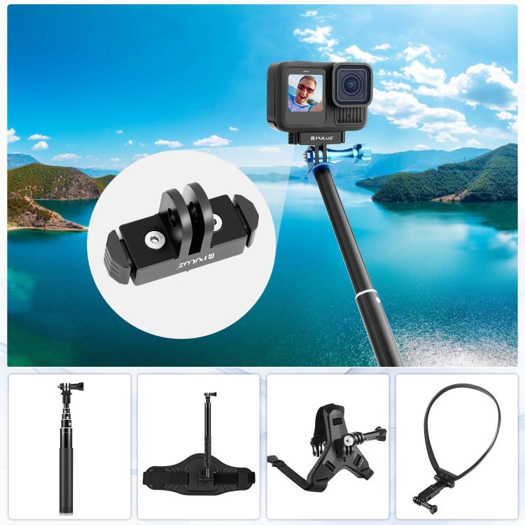For GoPro HERO13 Black PULUZ Magnetic Quick Release Base Mount, For GoPro HERO13 Black / MAX2 (Black), For GoPro HERO13 Black (Black Red)