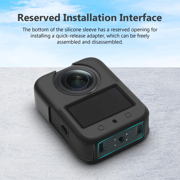 For DJI Osmo 360 PULUZ Silicone Body Protective Cover with Lens Cover, Body Cover with Lens Cover (Black), Body Cover with Lens Cover (Grey)