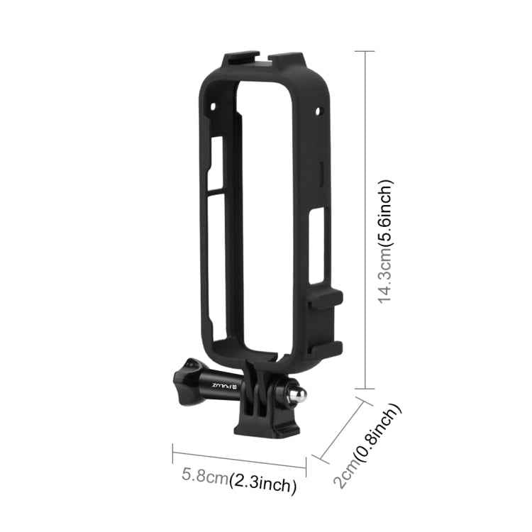 For Insta360 X3 PULUZ Cold Shoe PC Plastic Protective Frame with Adapter Mount & Screw