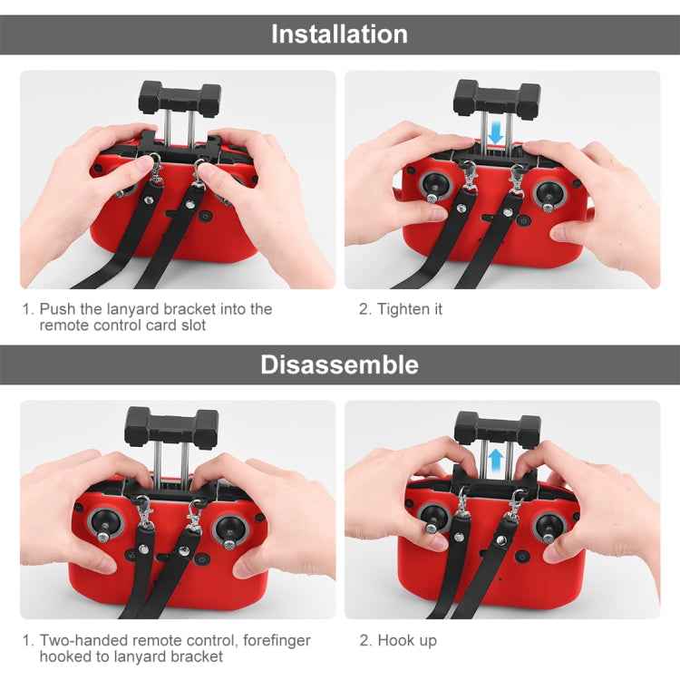 PULUZ Nylon Dual-Hook Anti-lost Anti-fall Neck Strap Lanyard for DJI Mini 3 / 3 Pro / Mavic 3 / Air 2 / 2S Remote Control