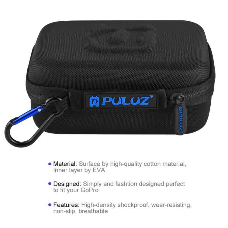 PULUZ Waterproof Carrying and Travel Case for GoPro, DJI Osmo Action and other Sport Cameras Accessories, Small Size: 16cm x 12cm x 7cm