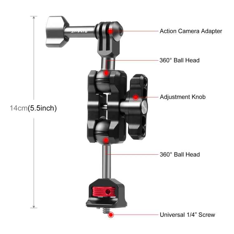 PULUZ Magic Arm Multi-way Ball Aluminum Alloy Mount