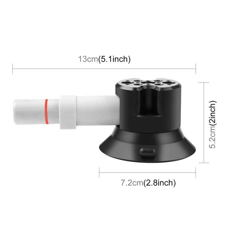 PULUZ 3 inch Car Single Pump Suction Cup Aluminum Alloy Mount