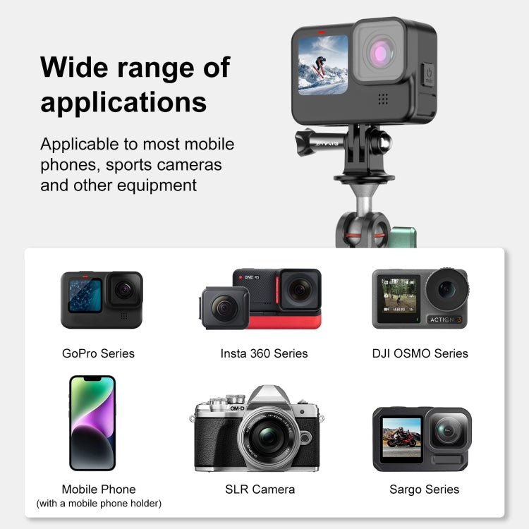 PULUZ Magic Arm Stronge Suction Cup Aluminum Alloy Mount