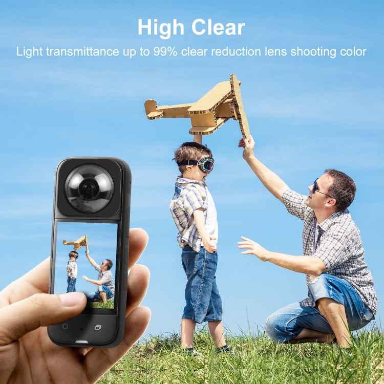 For Insta360 X3 PULUZ Lens Guard Optical Glass Protective Cover