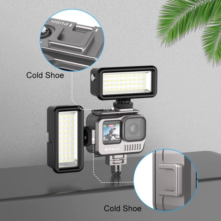 For GoPro HERO13 Black /12 Black /11 Black /10 Black /9 Black PULUZ 40m Waterproof Housing Aluminum Alloy Protective Case