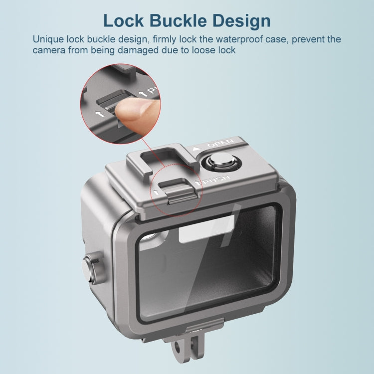 For GoPro HERO13 Black /12 Black /11 Black /10 Black /9 Black PULUZ 40m Waterproof Housing Aluminum Alloy Protective Case