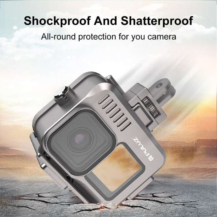 For GoPro HERO13 Black /12 Black /11 Black /10 Black /9 Black PULUZ 40m Waterproof Housing Aluminum Alloy Protective Case