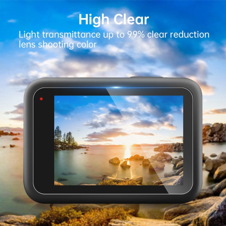 For GoPro HERO13 Black PULUZ 3 in 1 Lens and Front Back Screen 9H 2.5D Tempered Glass Film, For GoPro HERO13 Black