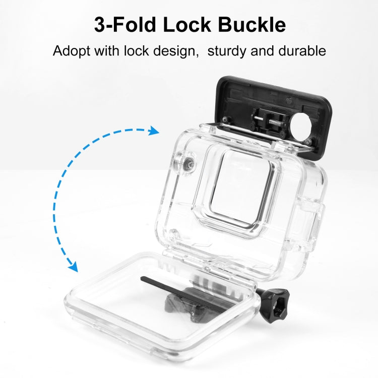 For Insta360 Ace Pro PULUZ 60m Underwater Waterproof Housing Case with Base Adapter & Screw, For Insta360 Ace Pro Underwater Case