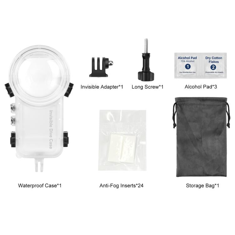 For Insta360 X4 PULUZ 50m Waterproof Sealed Diving Case, For Insta360 X4