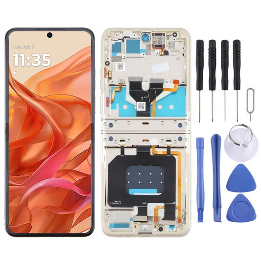 Écran LCD d'origine pour Motorola Razr 2024, assemblage complet avec châssis, pour Motorola Razr 2024 (Original)