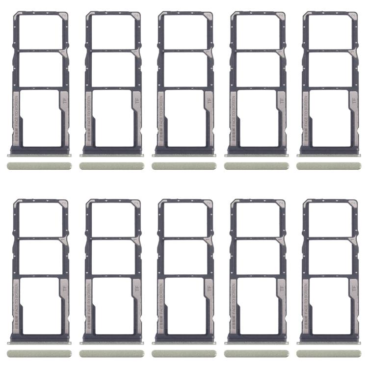 For Xiaomi Redmi 14R 5G 10pcs Original SIM Card Tray + SIM Card Tray + Micro SD Card Tray, For Xiaomi Redmi 14R 5G(Original)