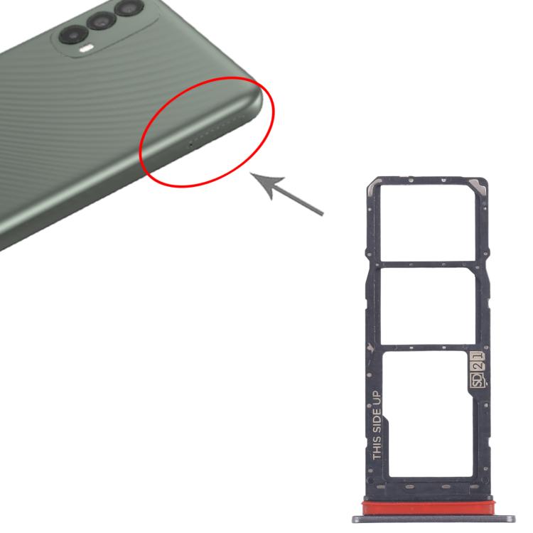 For Motorola Moto E40 Original SIM Card Tray + SIM Card Tray + Micro SD Card Tray