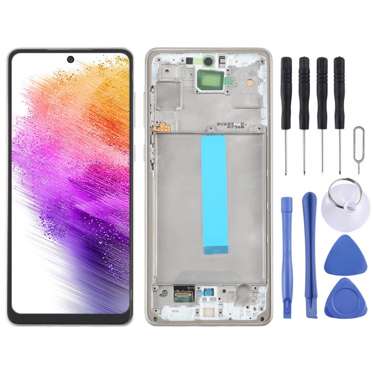 Pantalla LCD OLED digitalizadora completa con marco para Samsung Galaxy A73 5G SM-A736B