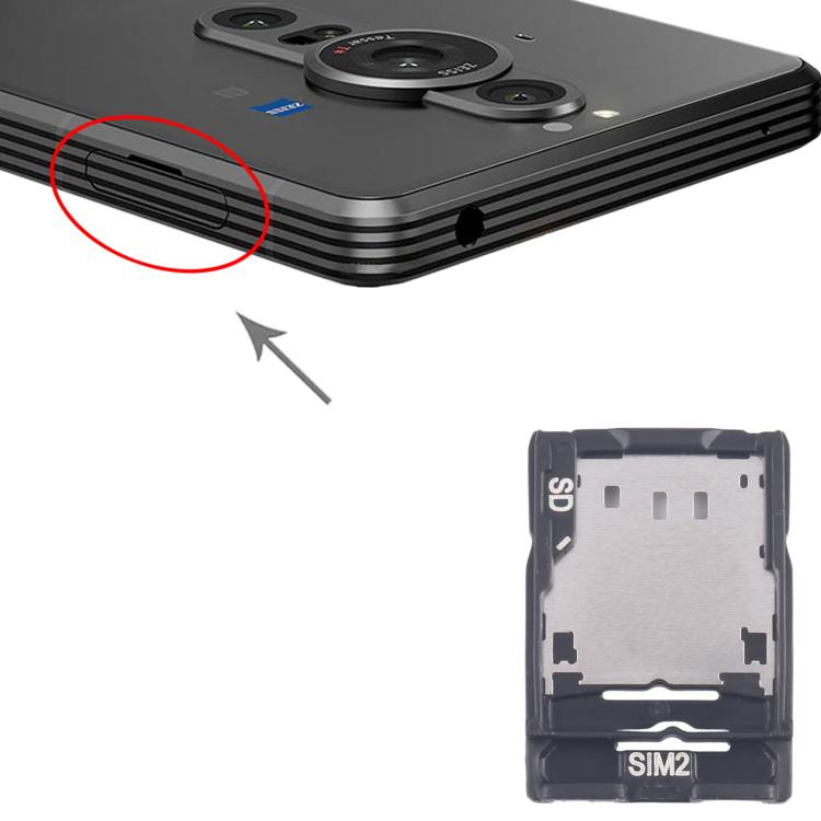 For Sony Xperia Pro-I SIM Card Tray + SIM / Micro SD Card Tray