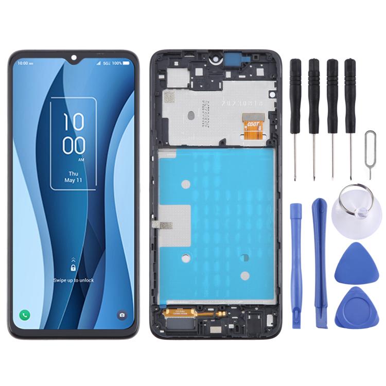 For TCL 40X 5G T609 OEM LCD Screen Digitizer Full Assembly with Frame