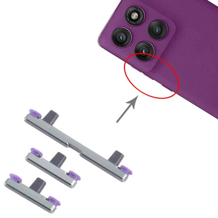 Lot de 10 paires de boutons d'alimentation et de contrôle du volume pour Motorola Edge 60 Pro