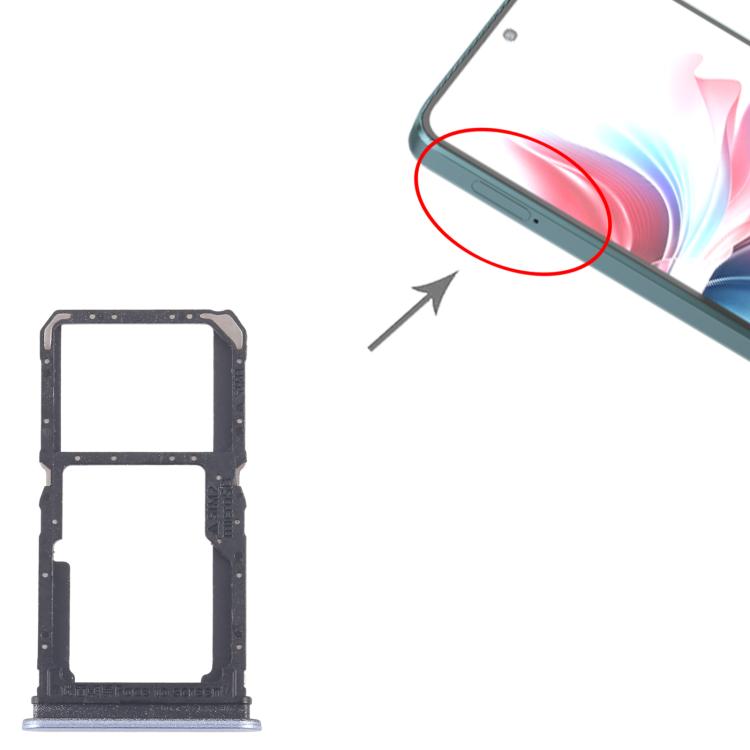 For OPPO Reno11 F CPH2603 10pcs Original SIM Card Tray + SIM Card Tray / Micro SD Card Tray
