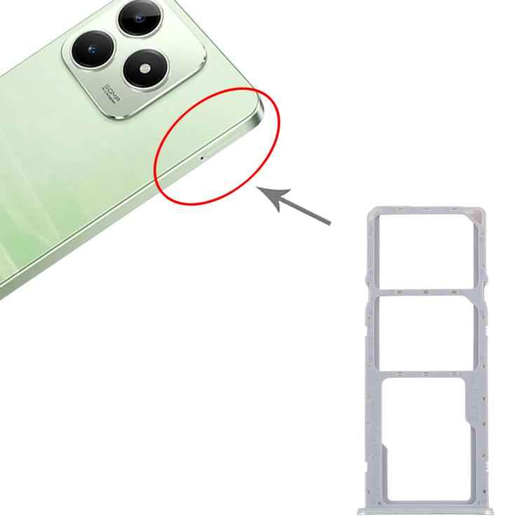 For Realme C63 4G 10pcs Original SIM Card Tray + SIM Card Tray + Micro SD Card Tray