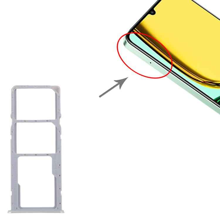 For Realme C61 India 4G RMX3933 10pcs Original SIM Card Tray + SIM Card Tray + Micro SD Card Tray