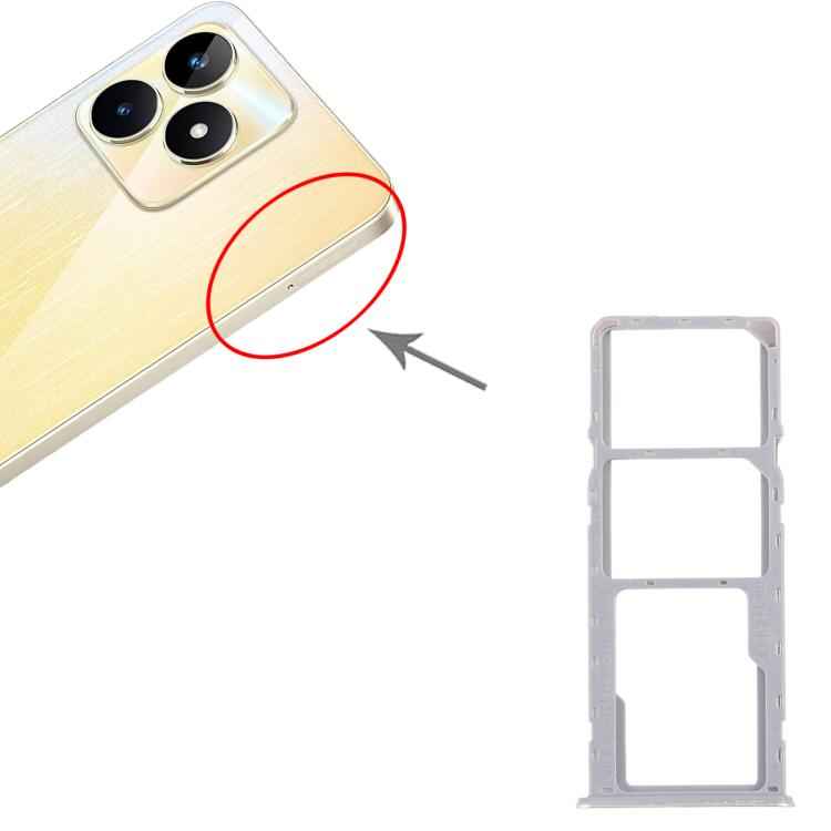 For Realme Narzo N53 4G 10pcs Original SIM Card Tray + SIM Card Tray + Micro SD Card Tray