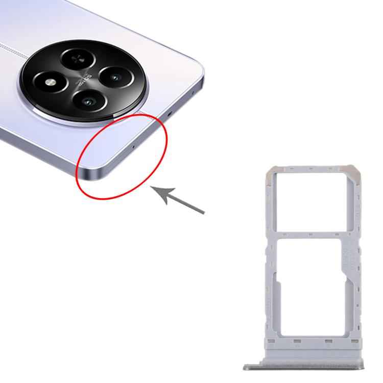 For Realme 12x India 5G RMX3998 10pcs Original SIM Card Tray + SIM Card Tray / Micro SD Card Tray