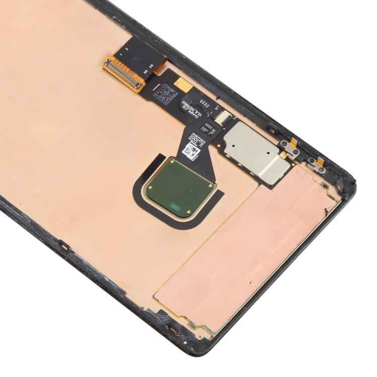For Google Pixel 7 Pro GP4BC GE2AE Original LCD Screen Digitizer Full Assembly with Frame, Including Fingerprint Flex Cable
