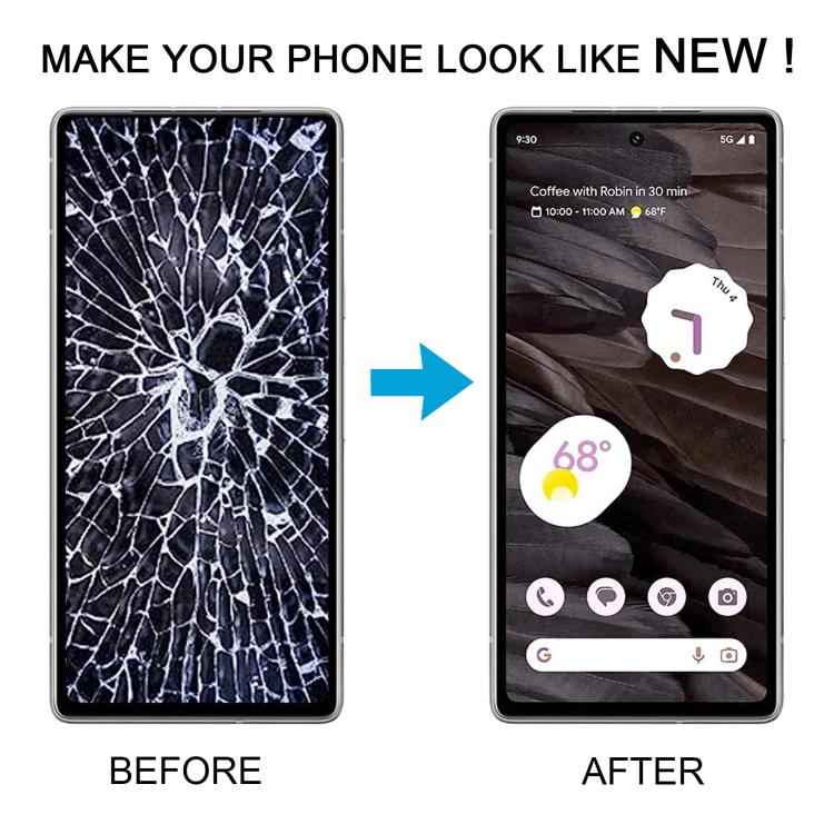 For Google Pixel 7a GWKK3 GHL1X G0DZQ G82U8 Original LCD Screen Digitizer Full Assembly with Frame, Including Fingerprint Flex Cable