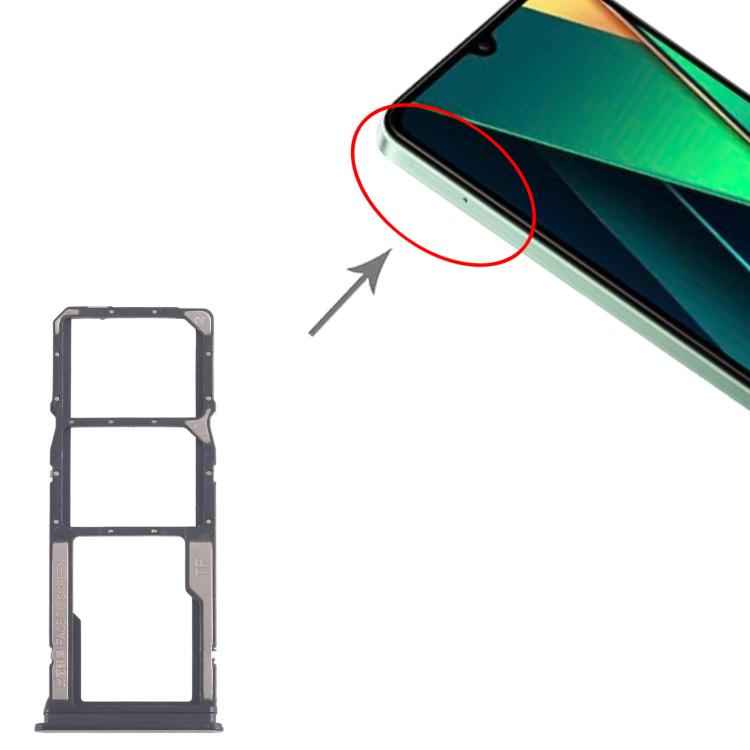 For Xiaomi Poco C75 10pcs Original SIM Card Tray + SIM Card Tray + Micro SD Card Tray