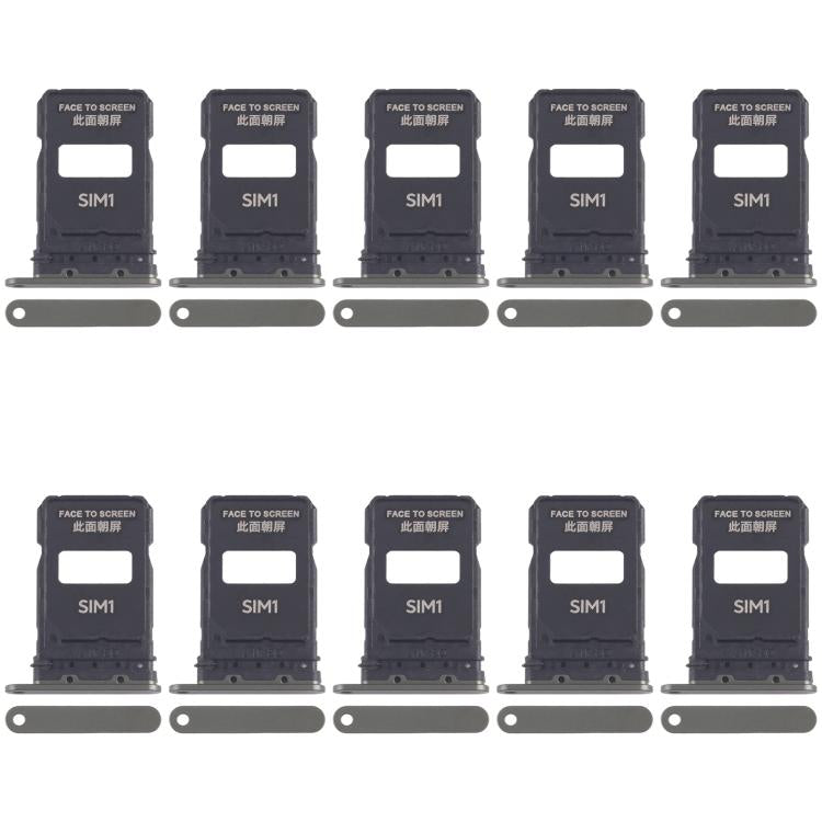 For Xiaomi 15 Pro 10pcs SIM Card Tray + SIM Card Tray, For Xiaomi 15 Pro