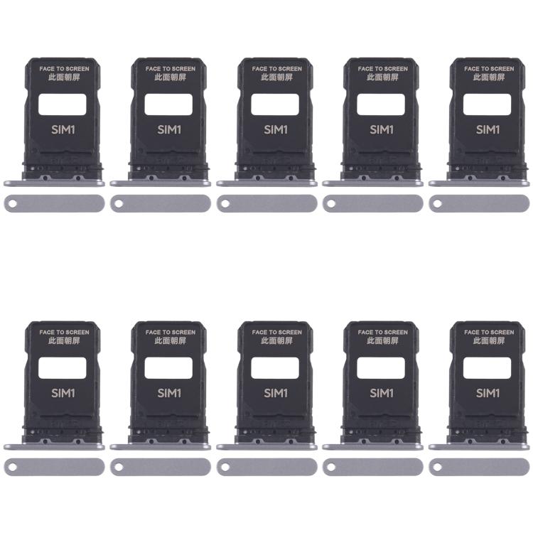 For Xiaomi 15 Pro 10pcs SIM Card Tray + SIM Card Tray, For Xiaomi 15 Pro