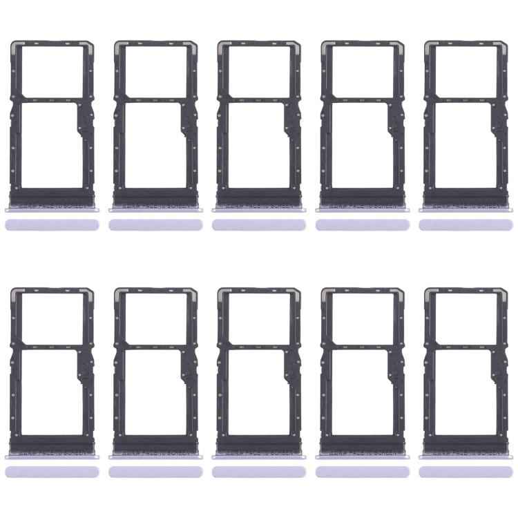 For Xiaomi Poco M6 4G 10pcs Original SIM Card Tray + SIM Card Tray / Micro SD Card Tray