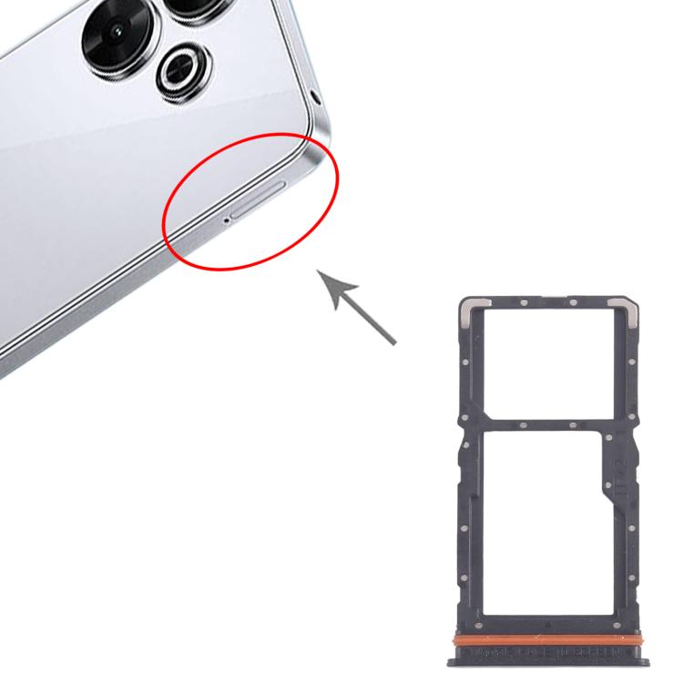 For Xiaomi Redmi Note 13R 10pcs Original SIM Card Tray + SIM Card Tray / Micro SD Card Tray