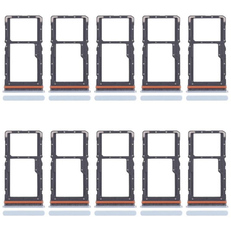 For Xiaomi Redmi Note 13R 10pcs Original SIM Card Tray + SIM Card Tray / Micro SD Card Tray