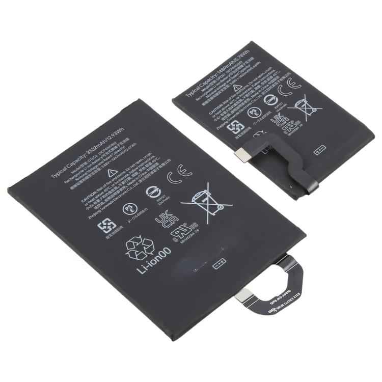 For Google Pixel Fold G9FPL GPDX1 1489mAh / GT6SS 3332mAh Li-Ion Battery (1 Pair), For Google Pixel Fold