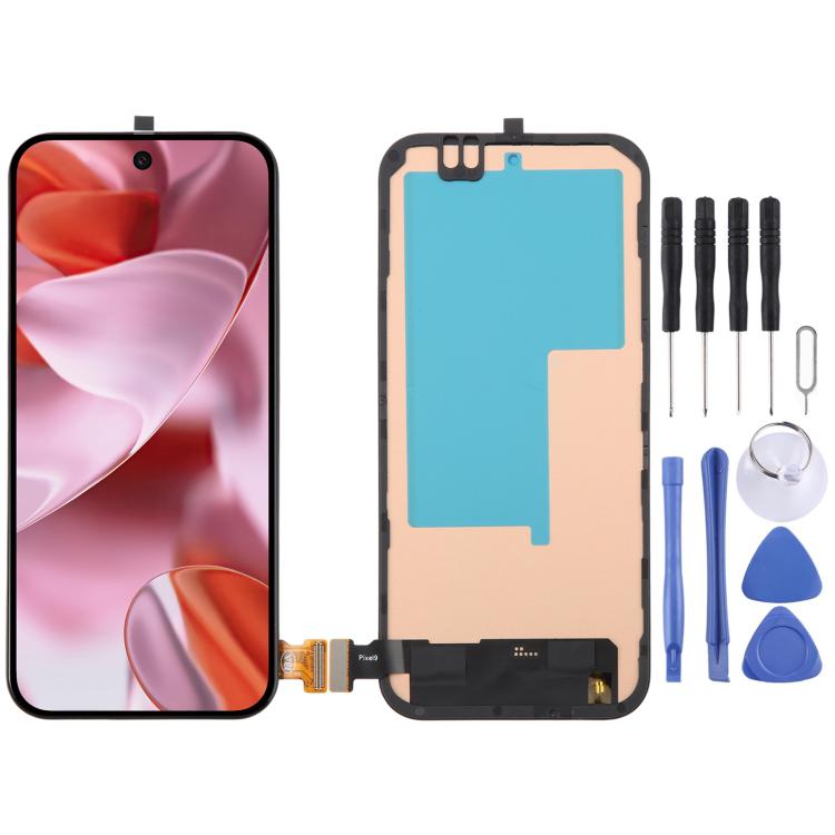 For Google Pixel 9 G2YBB GUR25 G1B60 TFT LCD Screen Digitizer Full Assembly with Frame, Not Supporting Fingerprint Identification