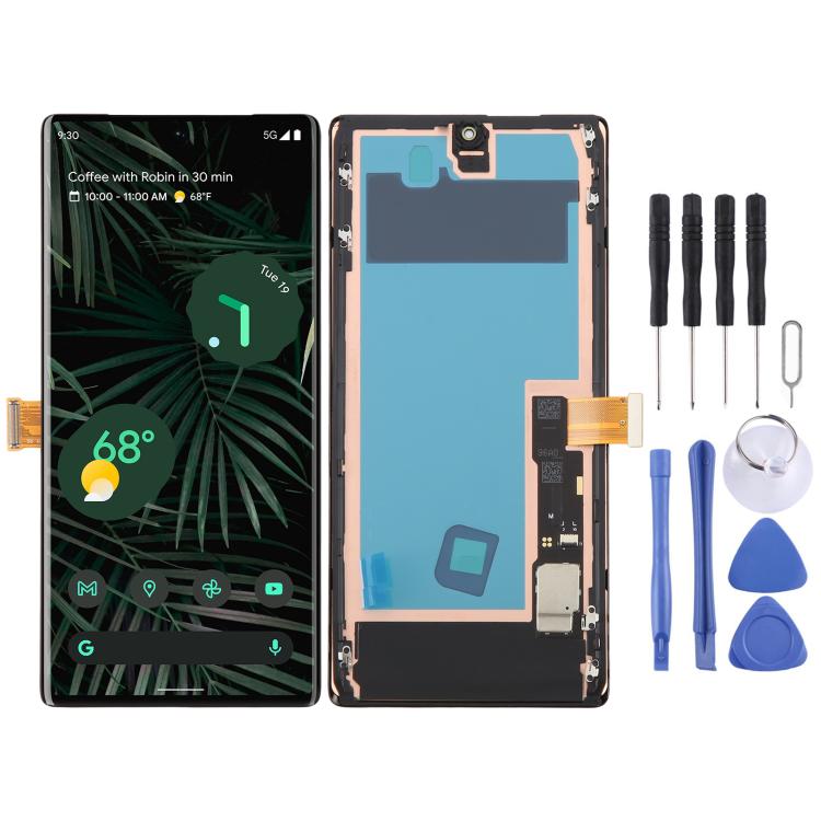 For Google Pixel 6 Pro GLUOG G8VOU GF5KQ OLED LCD Screen Digitizer Full Assembly with Frame, Support 120Hz High Refresh Rate