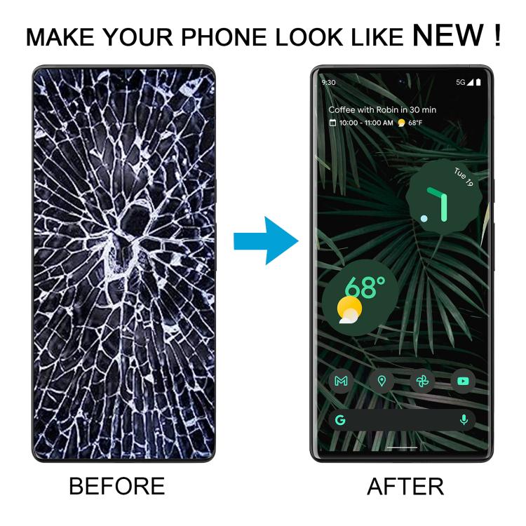 For Google Pixel 6 Pro GLUOG G8VOU GF5KQ OLED LCD Screen Digitizer Full Assembly with Frame, Support 120Hz High Refresh Rate