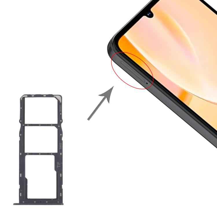 For ZTE Blade A55 Z2450 SIM Card Tray + SIM Card Tray + Micro SD Card Tray