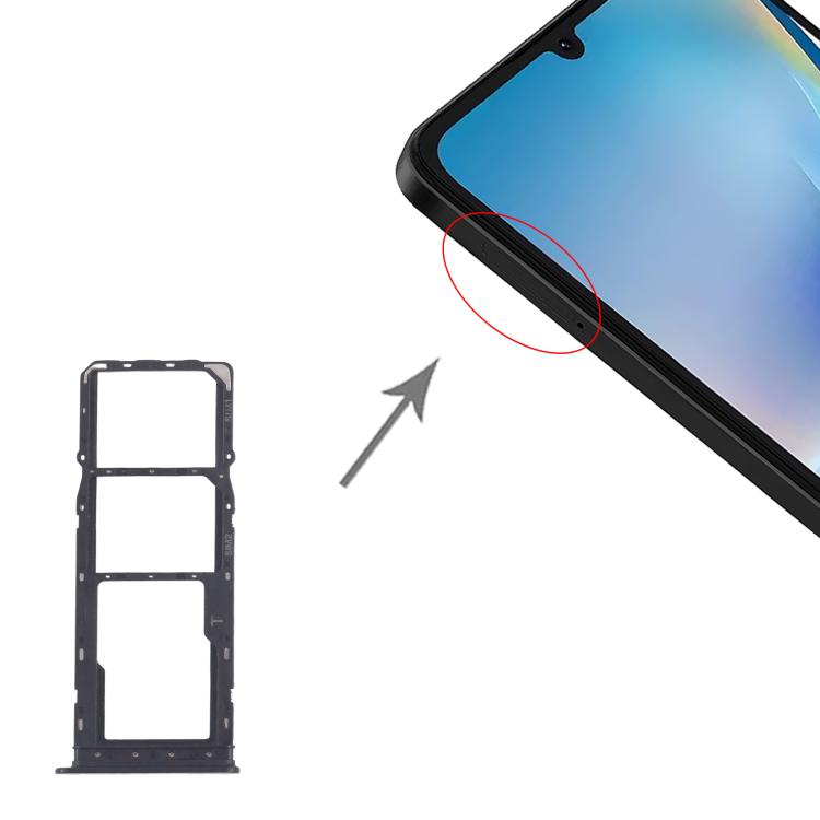 For ZTE Blade A36 Z2472 SIM Card Tray + SIM Card Tray + Micro SD Card Tray, For ZTE Blade A36(Original)