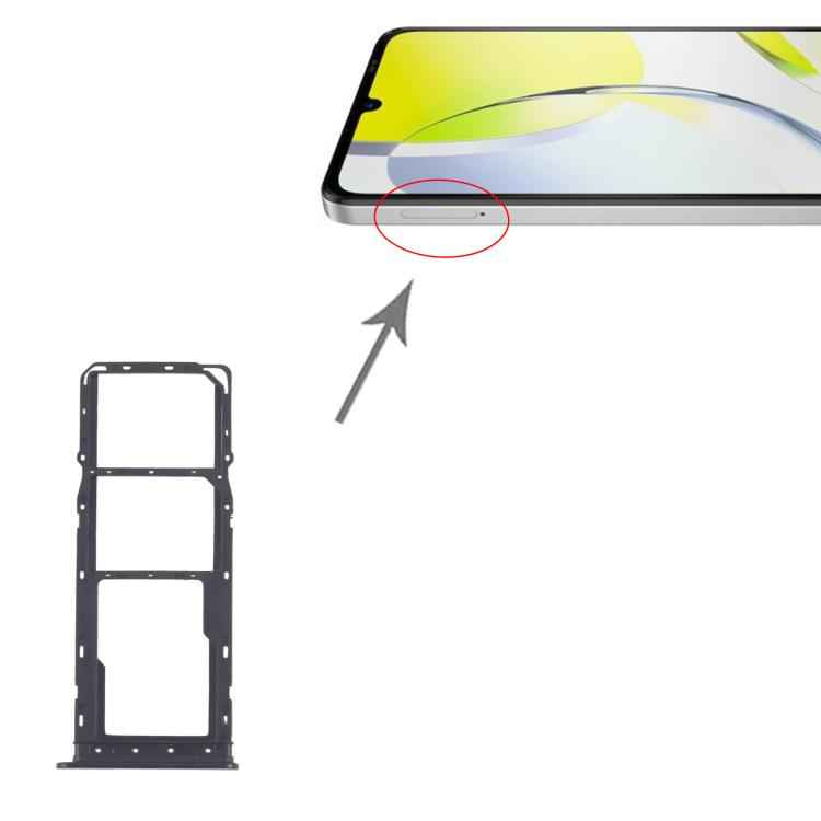 For ZTE Blade A76 4G Z2474 SIM Card Tray + SIM Card Tray + Micro SD Card Tray, For ZTE Blade A76 4G(Original)