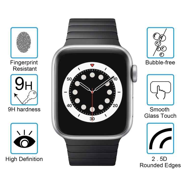 For Apple Watch Edition 38mm 38mm Dial Diameter 9H+ Surface Hardness 2.5D Explosion-proof Tempered Glass Film