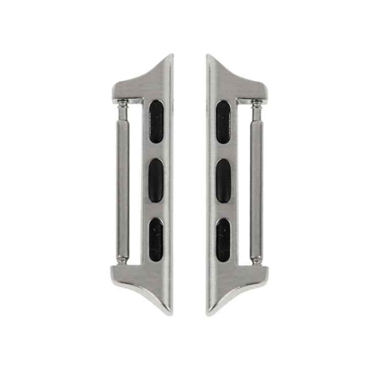 2 PCS for Apple Watch 42mm Metal Strap Connector Metal Buckle, Silver
