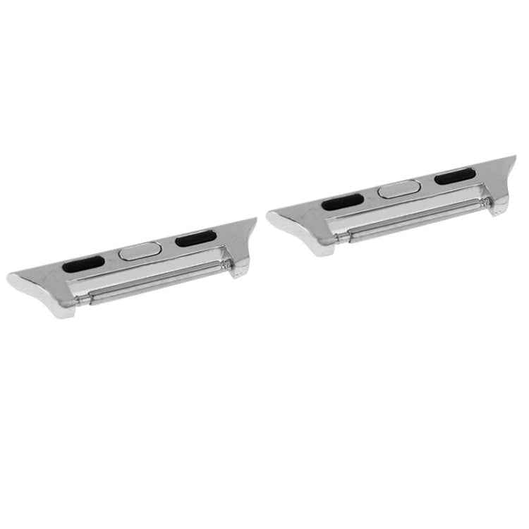 2 PCS for Apple Watch 42mm Metal Strap Connector Metal Buckle, Silver