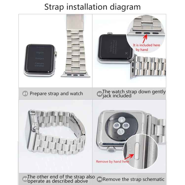 2 PCS for Apple Watch 42mm Metal Strap Connector Metal Buckle, Silver