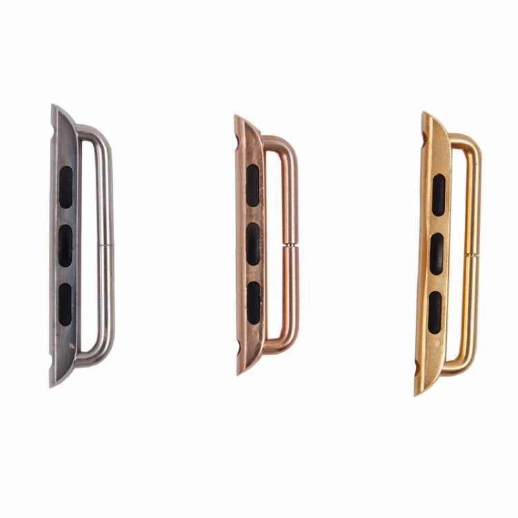 For Apple Watch 42 / 44 / 45mm Metal Strap Connector Metal Buckle, Pair