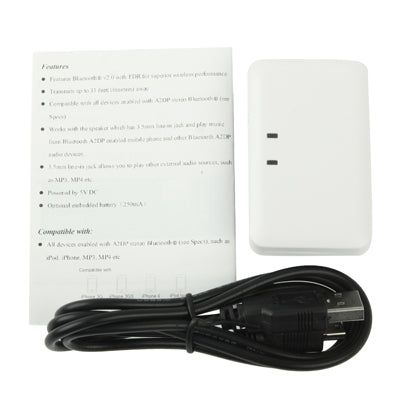 Mini Bluetooth Music Receiver for iPhone 4 & 4S / 3GS / 3G / iPad 3 / iPad 2 / Other Bluetooth Phones & PC, Size: 60 x 36 x 15mm