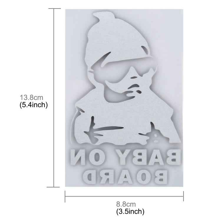 Baby On Board Pattern Vinyl Car Sticker, Size: 20cm x 13cm