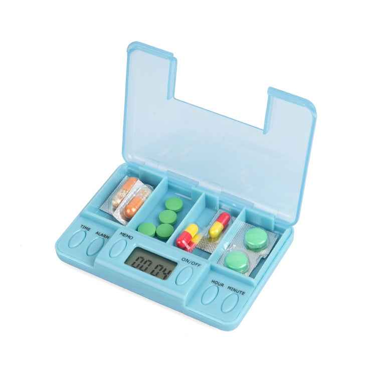 Portable Transparent Travel Pills Reminder Multi-Alarm